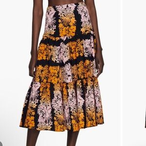 Sandro Maddie Floral A-Line Skirt